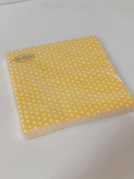 Serviette 33x33cm Bolas yellow