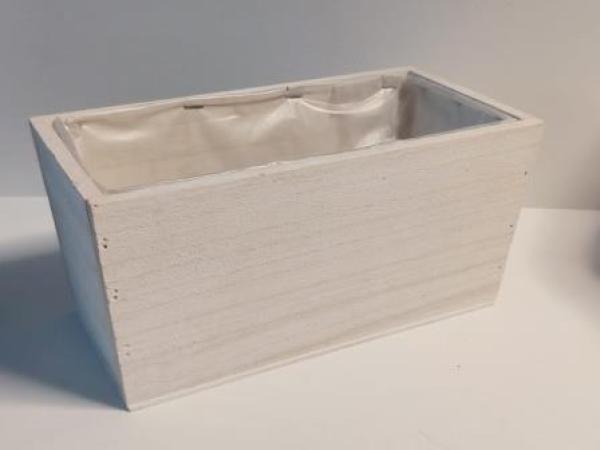 Holzpflanzkiste rchteckig weiß23 x 12 x 11