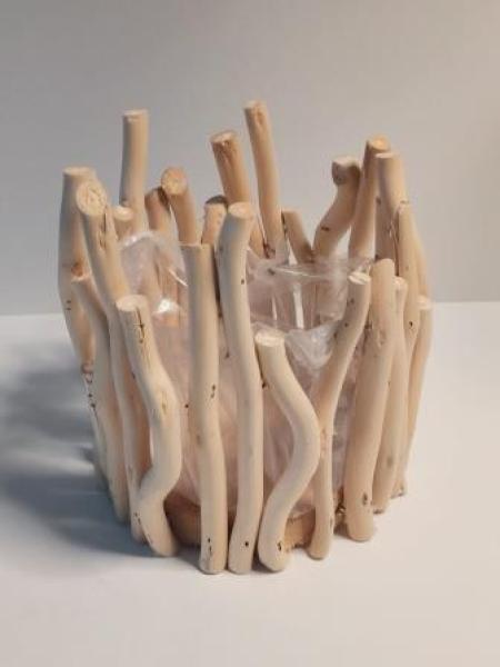 Pflanzgefäß Weide hell  18 x 16 cm