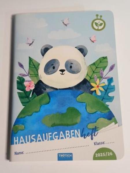 TRÖTSCH Hausaufgabenheft Panda 25/26 112 Seiten DIN A5