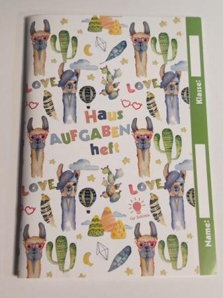 Hausaufgabenheft A5 Lamafür Schlaue, Lama