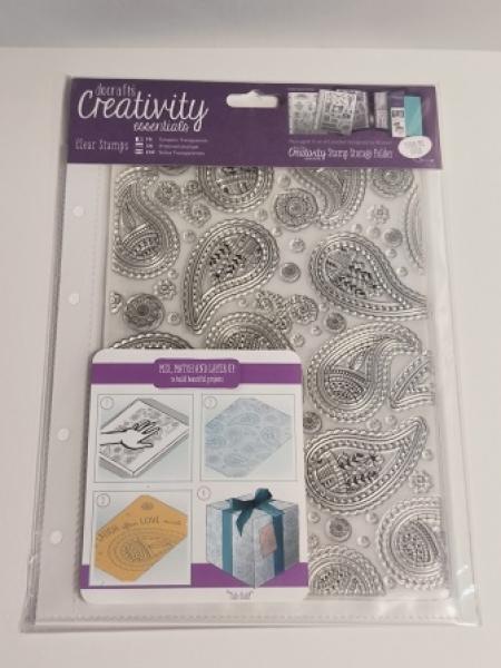 A5 Präzisionsstempel-Set (1Stk) - Paisley Hintergrund