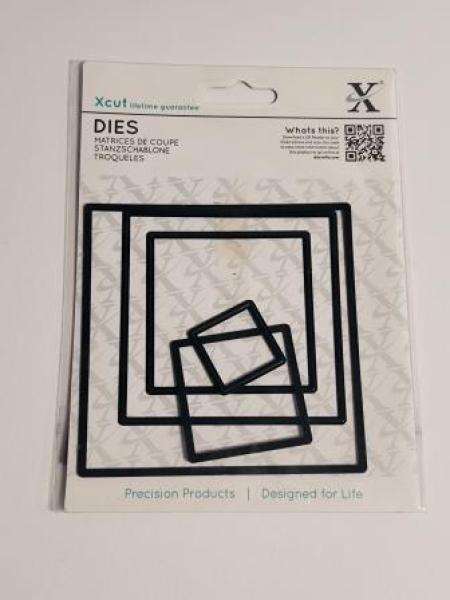 Stanzschablonen Verschachtelt (5Stk) - Quadrat