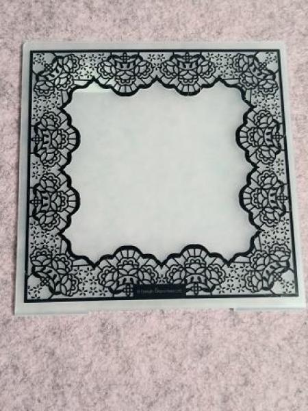 6 x 6" Embossing Folder - Lace Frame Delicate