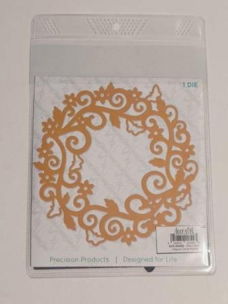 Stanzschablonen (1Stk) - Filigraner Kreisrahmen