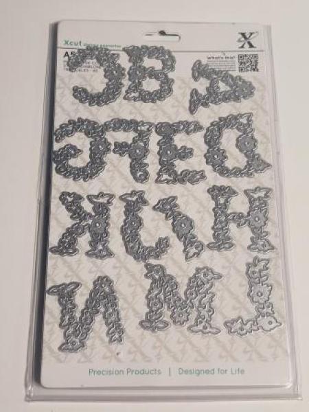 A5 Dies - Floral Alphabet A - N