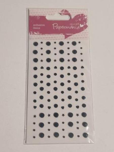 Schmucksteine Selbstklebend (104Stk) - Solid Schwarz