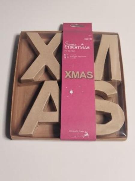 10cm 3D Letters (4pcs) - XMAS