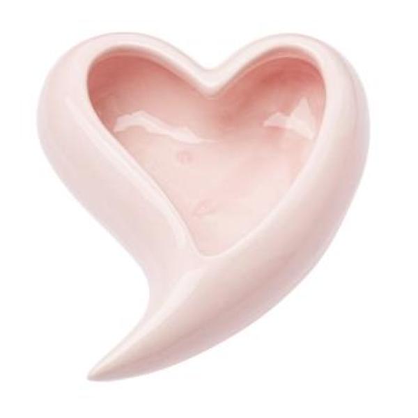 Keramik Herz-Schale ca. 11 cm, rosa