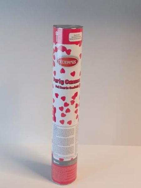 Partypopper Hearts 30cm mit roten Herzen gefüllt