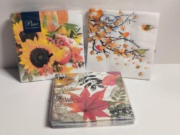 Herbstservietten 20 Stück 33 x 33 cm