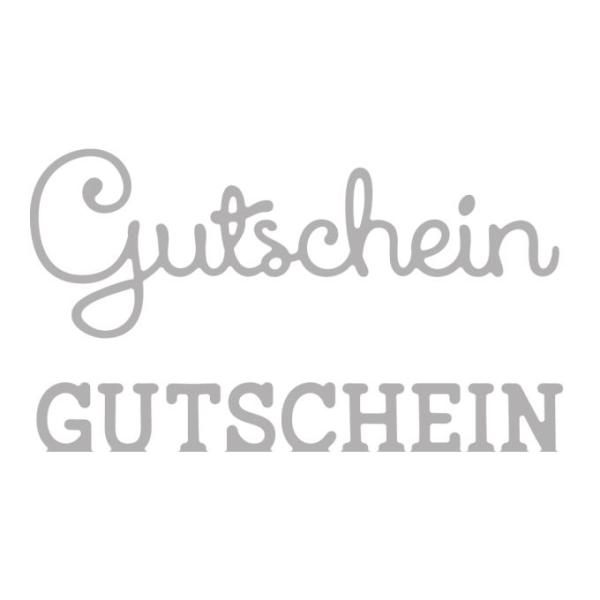 Stanzschabl. Set: "Gutschein", 2,5-7cm, SB-Btl 2Stück