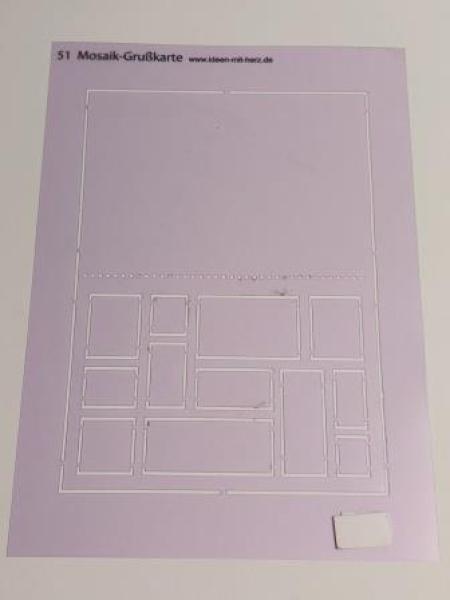 Design-Schablone Nr. 51 "Mosaik-Grußkarte", DIN A4