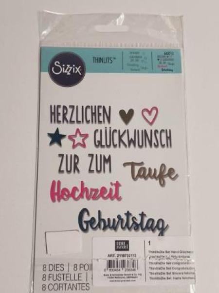 Stanzschablone Herzlichen Glückwunsch