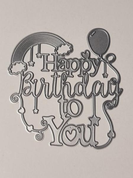 Stanzschablone  Happy Birthday