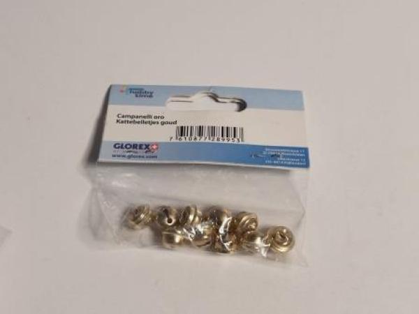 Rollenglöckchen gold 12 mm, 10 Stück