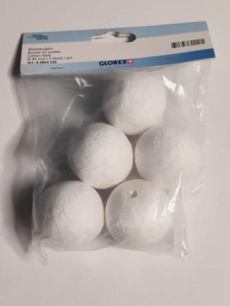 Wattekugeln 45mm  5 Stk / Pg