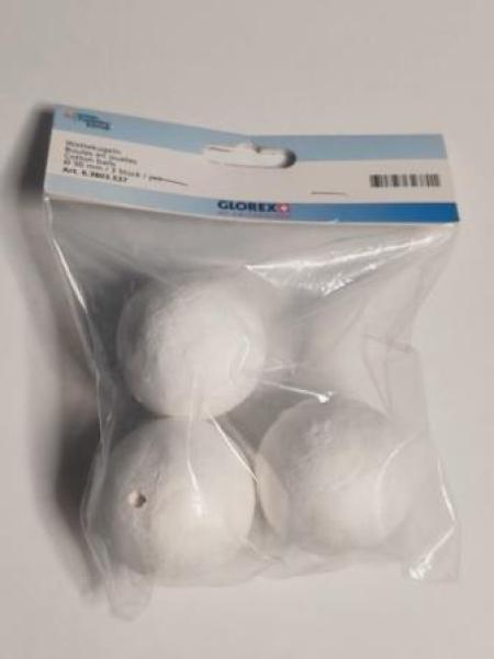 Wattekugeln 50 mm   3 Stk / Pg