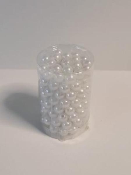 Bastelperlen 10 mm  75g weiß