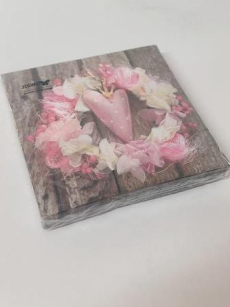 Serviette 33x33cm Regula rosa