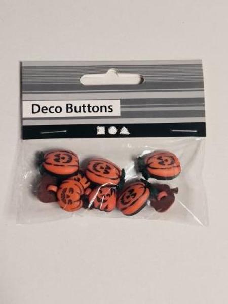 Deco-Button Kürbis  13-20 mm  10Stk / Bt