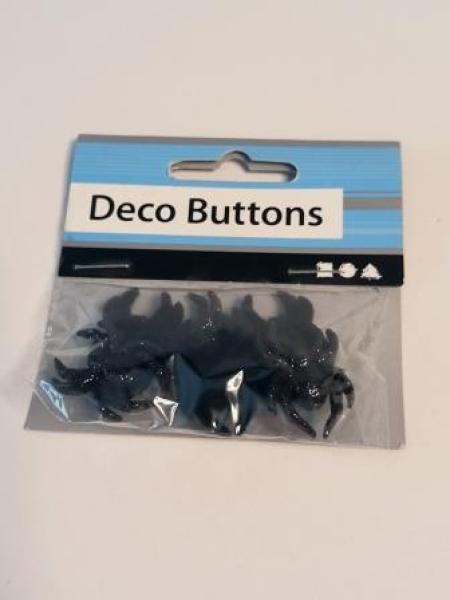 Deco-Button Spinne  29 mm  6Stk / Bt