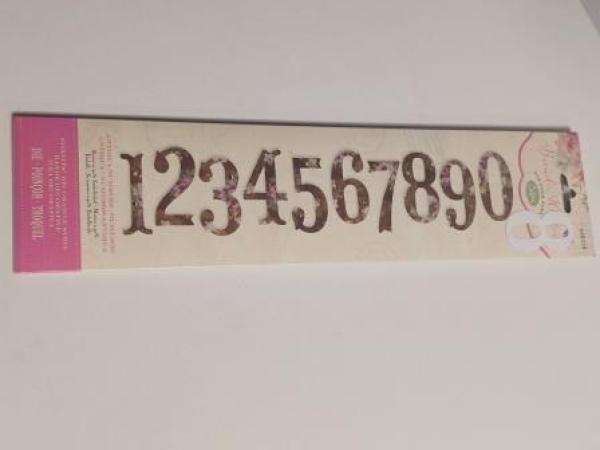 Stanzschablone Sizzix Zahlen Sizzlits Stanzplatte, dekorativ, Schwarz