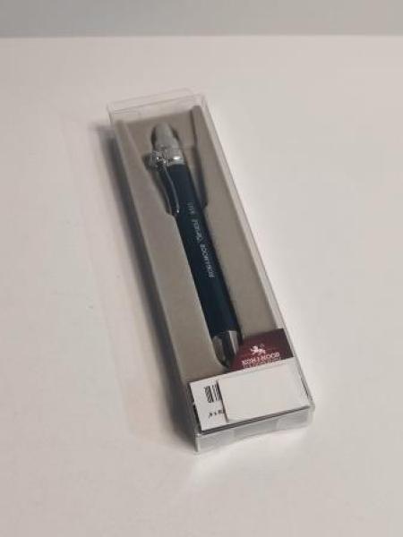 Druckbleistift Metall- Minenhalter 5,6 x 80 mm Mine - Schwarz - mit Minenspitzer und Clip , im Etui > 5PK <