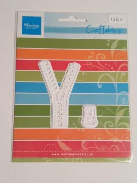 Stanzschablone Reißverschluß