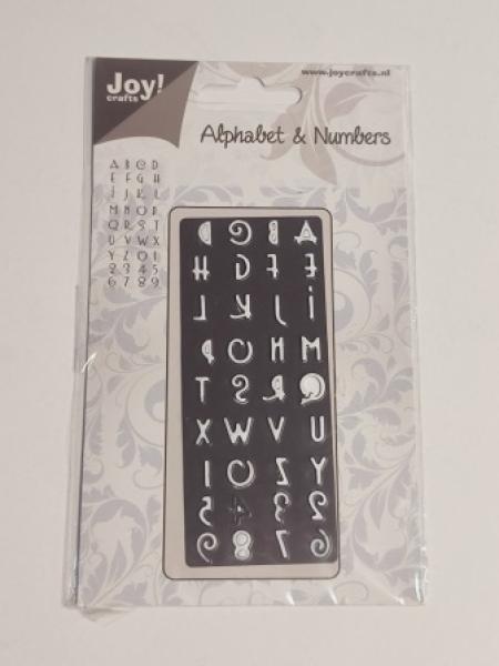 Stanzschablone Alphabet und Zahlen