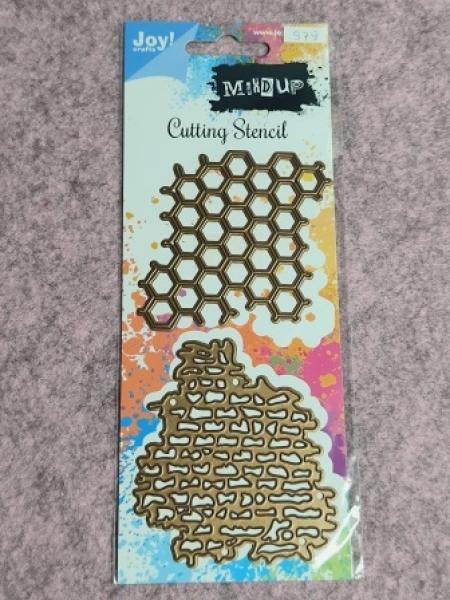 Stanzschablone Waben , Mauer