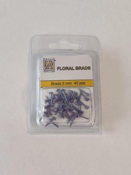 Nellie's Choice Snellen Floral Brads 3 mm,  Violett