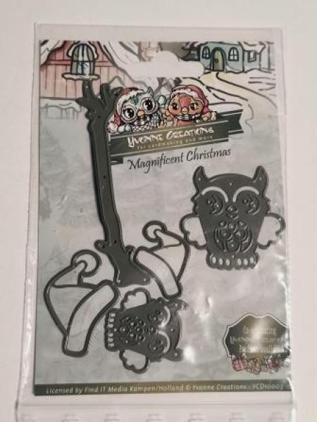 Stanzschablone Eulen