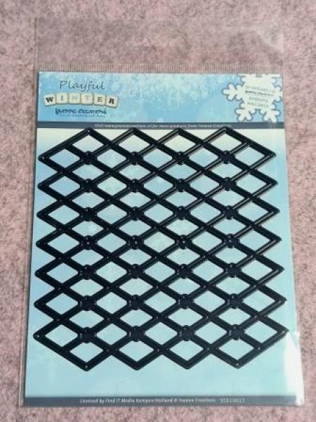 Die - Yvonne Creations - Playful Winter - Trellis Frame