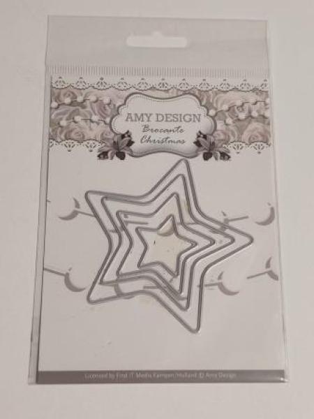 Die - Amy Design - Brocante Christmas - Mini Star Frames