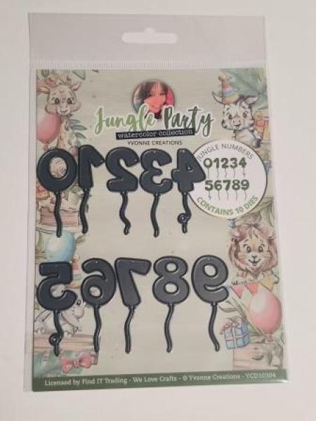 Dies - Yvonne Creations - Jungle Party - Jungle Numbers