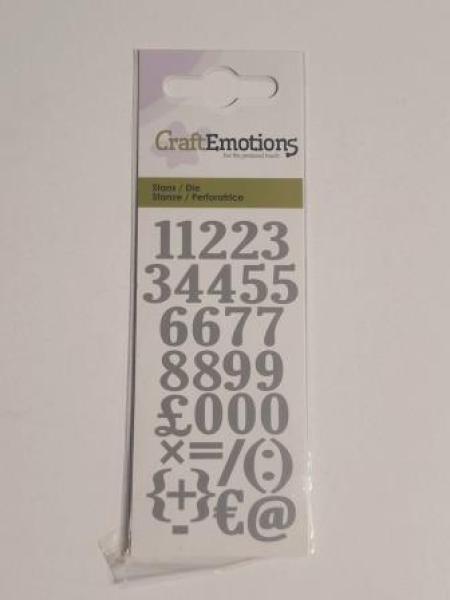 Stanzschablone Zahlen