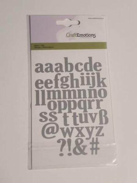 Stanzschablone Alphabet