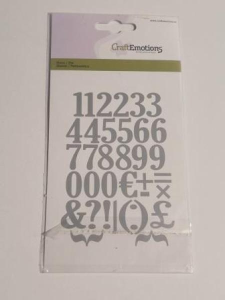 Stanzschablone Zahlen