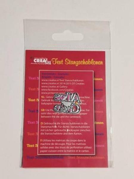 Stanzschablone Alles Gute