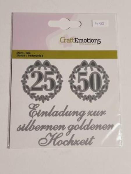 Stanzschablone silberne /goldene Hochzeit