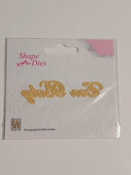 Shape Dies Dutch text Een Baby