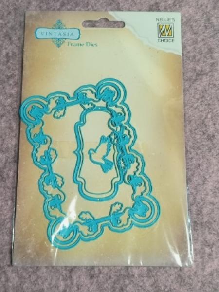 Vintasia Dies rectangle frame with bird