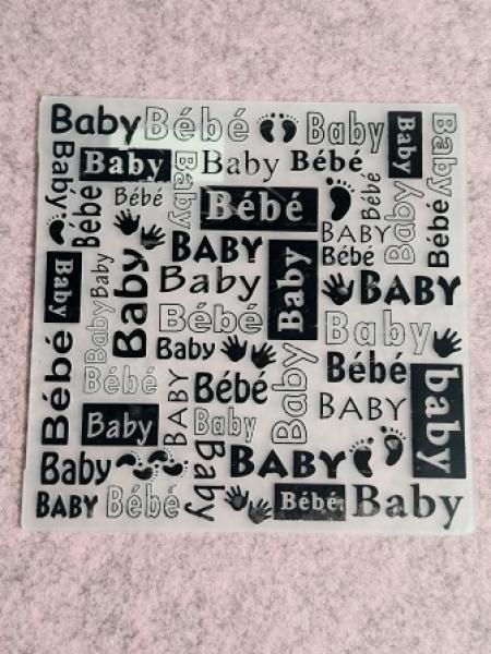 Multi Language Text Embossing Folders - Baby