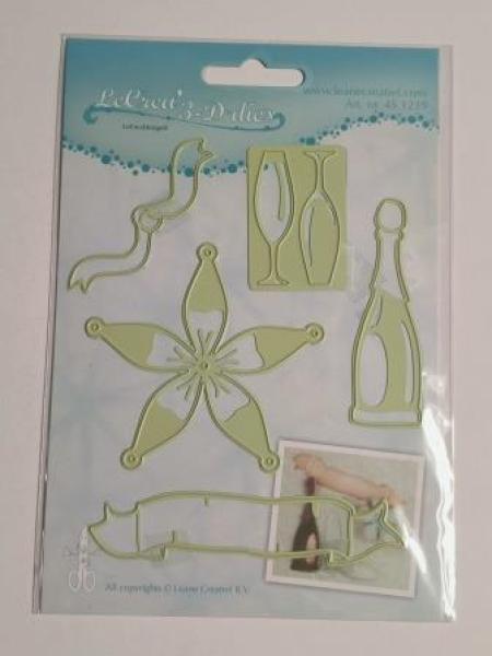 Lea bilitie® Celebrate-champagne snij en embossing mal
