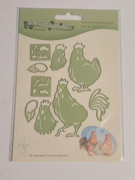 Leabilitie® Hahn & Huhn Präge- und Schneideschablone