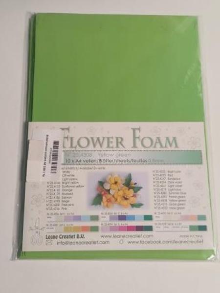 Flower foam sheets a4 yellow green