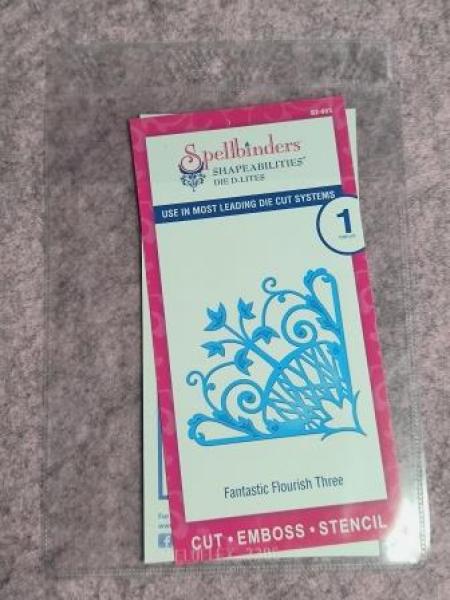 Stanzschablone Blumenecke