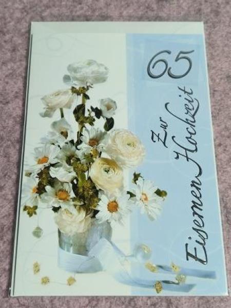 Karte zur "Eisernen Hochzeit"