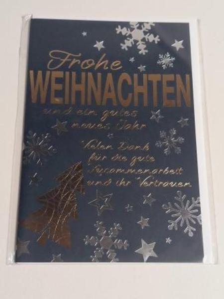 D.T.Weihnachtskarten Gute Zusammenarbeit